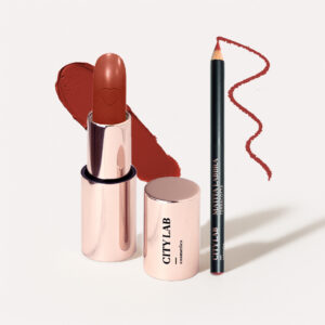 Lip Combo Autunno: Rossetto Rosa Biscotto e Matita Terracotta