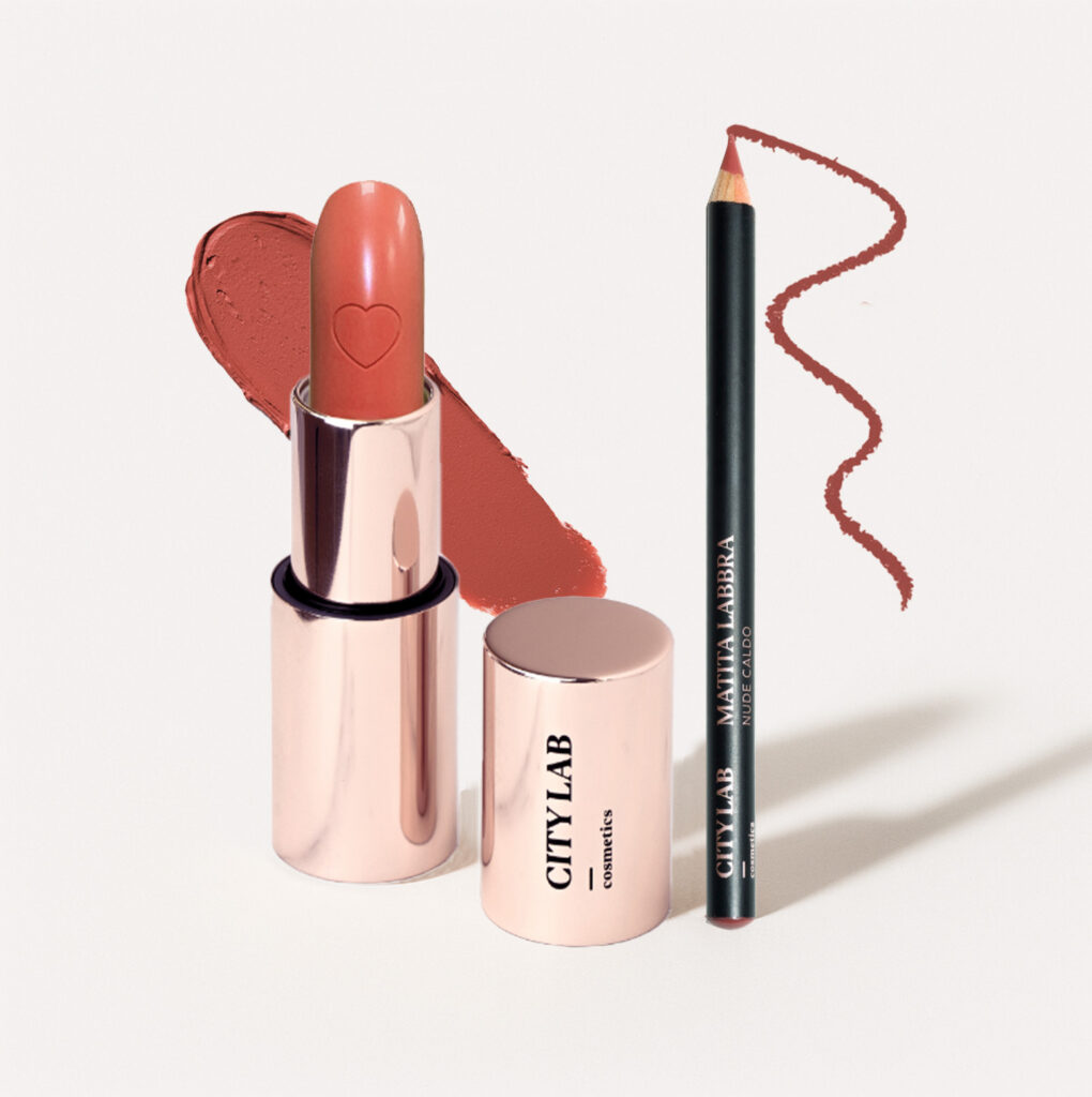 Lip Combo Primavera: Rossetto Pesca e Matita Nude caldo